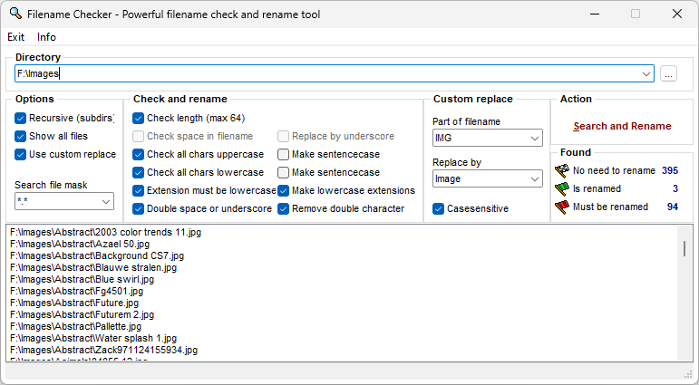 Filename checker