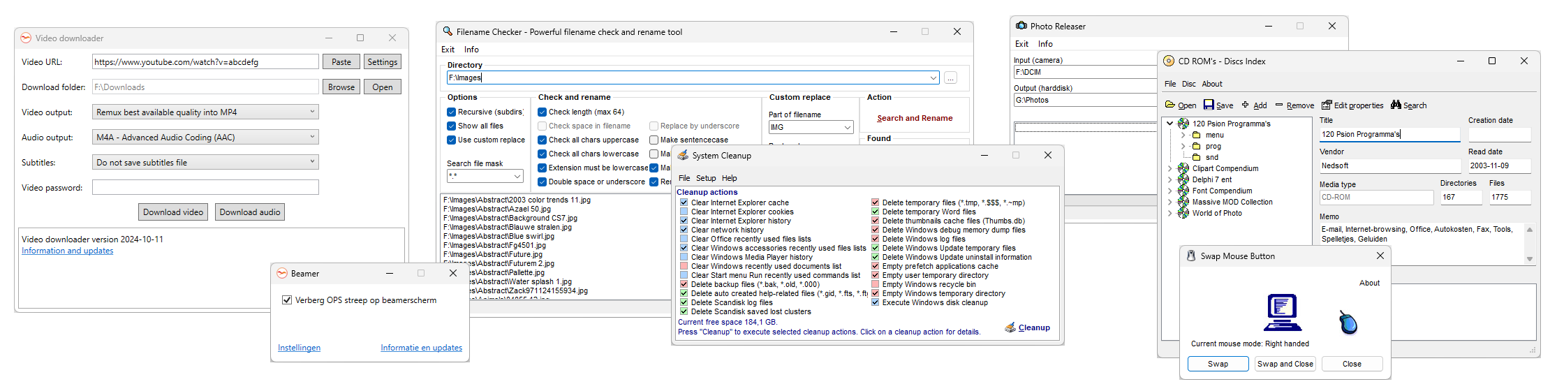 Software from Franck van der Sluijs