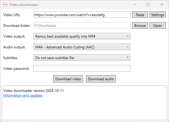 Video downloader